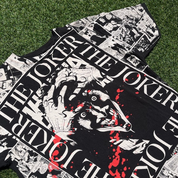 ‘19 DC Comics Full Print Joker Black Tee - Picture 4 of 5